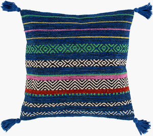 Surya Trenza 22"L X 22"W Bohemian Cotton Accent Pillow - Unique Global Style For Cozy Living Spaces Wheat Cotton,Cotton Tz007-1818d
