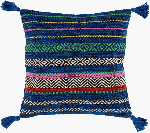 Surya Trenza 22"L X 22"W Bohemian Cotton Accent Pillow - Unique Global Style For Cozy Living Spaces Wheat Cotton,Cotton Tz007-1818d