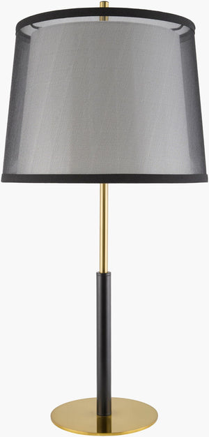 Livabliss Tanza Hand-painted Iron Accent Table Lamp with Linen Shade for Warm Ambient Glow TZA-001