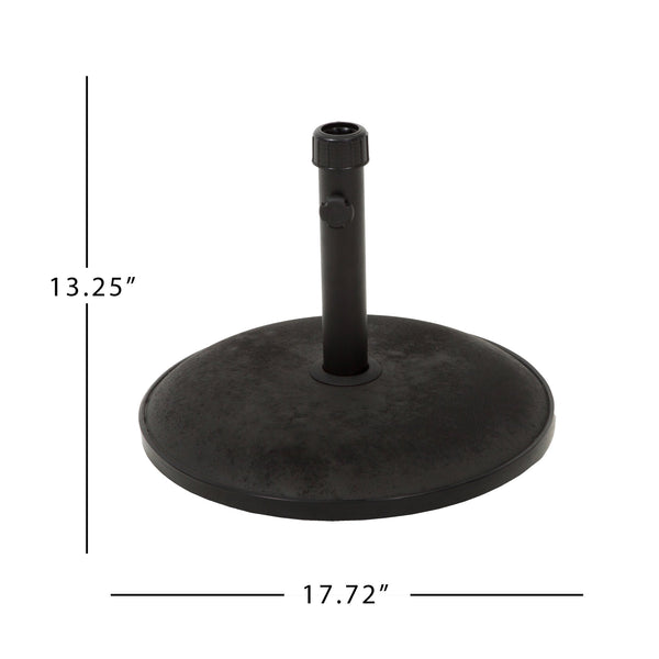 English Elm Christopher Knight Home® - UM-HOLDER concrete umbrella base 33 lbs for up to 5 ft umbrellas, durable iron support, stable outdoor anchor Black 54757.00