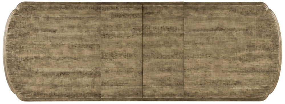 Hooker Furniture La Grange Le Vieux Double Pedestal Dining Table With Two 18" Leaves, Reclaimed Barnwood Finish 6960-75200-81