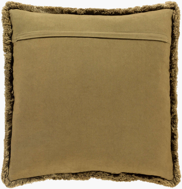Surya Tanzania 18"X18" Elegant Global-inspired Accent Pillow – Durable Cotton Decor For Eclectic Charm Olive Cotton,Cotton Tzn001-2222d