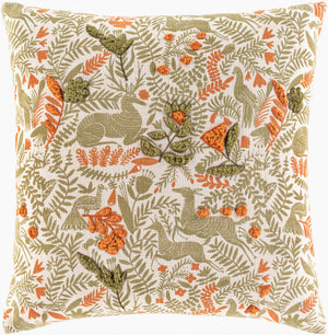 Surya Tanzania 18"X18" Elegant Global-inspired Accent Pillow – Durable Cotton Decor For Eclectic Charm Burnt Orange Cotton,Cotton Tzn006-2020