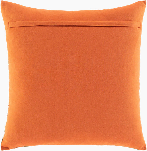 Surya Tanzania 18"X18" Elegant Global-inspired Accent Pillow – Durable Cotton Decor For Eclectic Charm Burnt Orange Cotton,Cotton Tzn006-2020