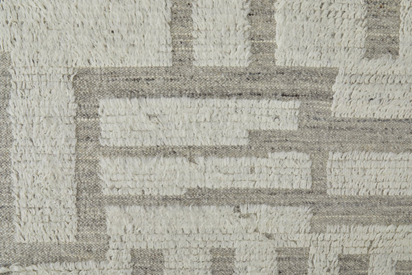 Feizy Rugs Ashby Hand-woven Wool Geometric Rug – Timeless Transitional Style In Subtle Neutrals For Any Room Gray,Ivory Wool Ash8909fivygryc50