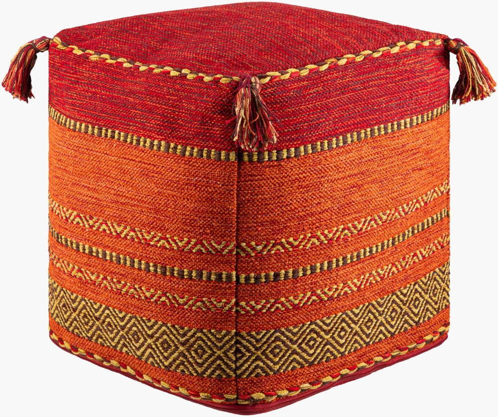 Livabliss Trenza Handcrafted Woven Cotton Cube Pouf Moroccan Bohemian Accent for Living Room TZPF002-181818