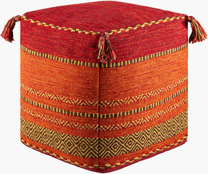 Livabliss Trenza Handcrafted Woven Cotton Cube Pouf Moroccan Bohemian Accent for Living Room TZPF002-181818