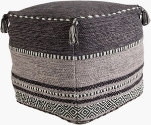 Livabliss Trenza Handcrafted Cotton Cube Pouf Moroccan Braided Accent for Living Room or Bedroom TZPF003-181818