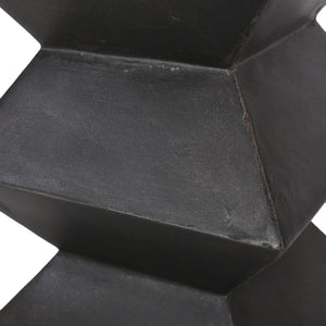 English Elm Outdoor Sculptural Concrete Pedestal Side Table for Patio Balcony and Sunroom Decor 73457.00