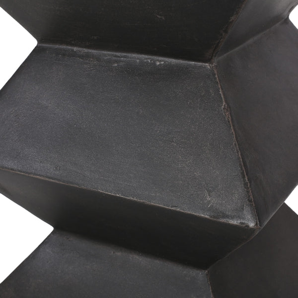 English Elm Outdoor Sculptural Concrete Pedestal Side Table for Patio Balcony and Sunroom Decor 73457.00