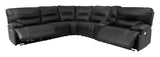 Parker House Parker Living Spartacus - Black 6 Piece Modular Power Reclining Sectional with Power Adjustable Headrests Black 70% Polyester, 30% PU (W) MSPA-PACKA(H)-BLC