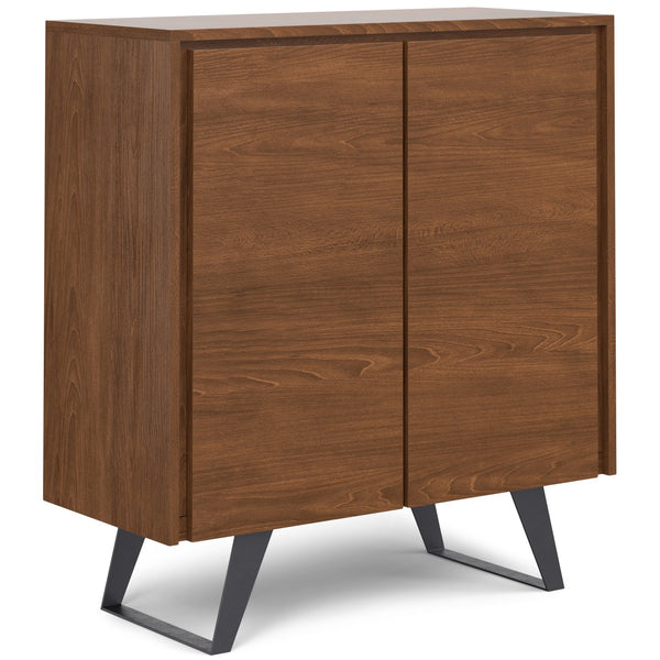 English Elm Lowry - Stylish Walnut Veneer Storage Cabinet With Adjustable Shelves For Home Or Office Use B136P158860