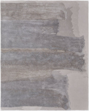 Feizy Rugs Anya Modern Watercolor-inspired Hand-tufted Wool And Viscose Rug For Contemporary Spaces Ivory,Gray Wool,Viscose Any8921fgryivye10