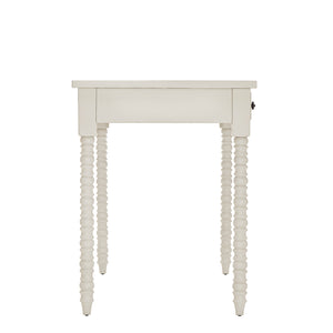Homelegance By Top-Line Naomi 2-Drawer Helix Legs Office Desk White Rubberwood
