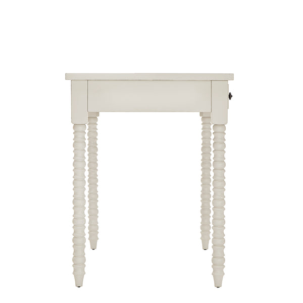 Homelegance By Top-Line Naomi 2-Drawer Helix Legs Office Desk White Rubberwood