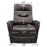 Parker House Parker Living Gemini - Truffle Swivel Glider Recliner Truffle 90% Polyester, 10% PU (W) MGEM#812GS-TRU