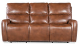 Crosby Zero Gravity Power Sofa with Power Headrest and Lumbar Brown SS741-PHZL3-080 Hooker Furniture