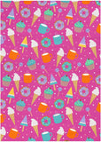 IMA19 Imagination Kids Indoor Rug - Vibrant Dessert Theme, Machine Washable, Non-Skid Safety Design