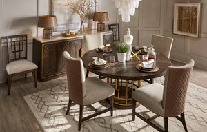 A.R.T. Furniture Set Of 2 - Woodwright Racine Transitional Upholstered Accent Chair In Lloyd Brown With Quilted Leather Detail - Set Of 2 Brown, Gray Parawood Solids,Quarter Sawn White Oak Veneer,Quilted Top,Grain Leather,And Upholstery 253206-2315