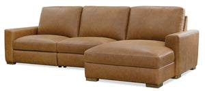 Hooker Furniture Optimus Power Reclining Sectional Top Grain Leather Contemporary Living Room Sofa SS925-3PC1-085-L