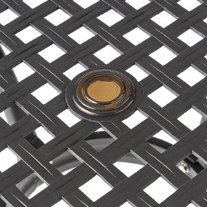 English Elm Christopher Knight Home® - CAYMAN Cast Aluminum 39.5" Square Patio Dining Table – Lightweight Black Sand Mesh Top, Easy Assemble 54586.00SAD