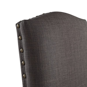 Homelegance By Top-Line Nicklaus Nailhead Linen Upholstered Dining Chairs (Set of 2) Light Natural Rubberwood