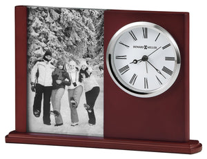 Hekman Furniture 645780 Portrait Caddy Ii Table Clock - Elegant Satin Rosewood Frame With Photo Holder & Quartz Movement  Portrait Caddy Ii Tabletop Clock 645780