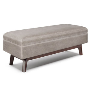 English Elm Owen - Versatile Rectangular Storage Ottoman In Distressed Grey Taupe For Modern Living Spaces B136P159184-GIGA