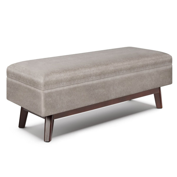 English Elm Owen - Versatile Rectangular Storage Ottoman In Distressed Grey Taupe For Modern Living Spaces B136P159184-GIGA