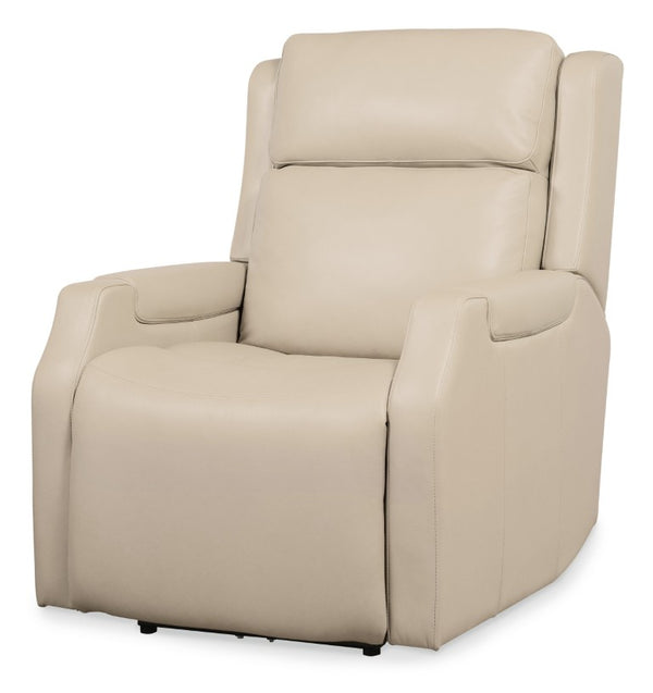 Hooker Furniture Nelson Zero Gravity Recliner With Power Headrest, Lumbar Support, Usb Charging, Top-Grain Leather Beige SS836-PHZL1-070