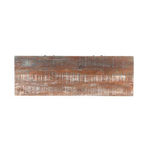 English Elm Christopher Knight Home® - Wd. Recycled Cabinet - Handcrafted Mango Wood Slatted Boho Storage Cabinet with Distressed Finish, Crescent Handles 66629.00