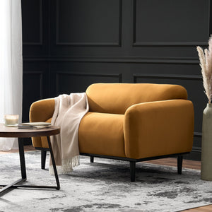 English Elm Loveseat Boucle Velvet Curved Birch Frame Compact Seating for Modern Living Rooms 74315.00TUMR