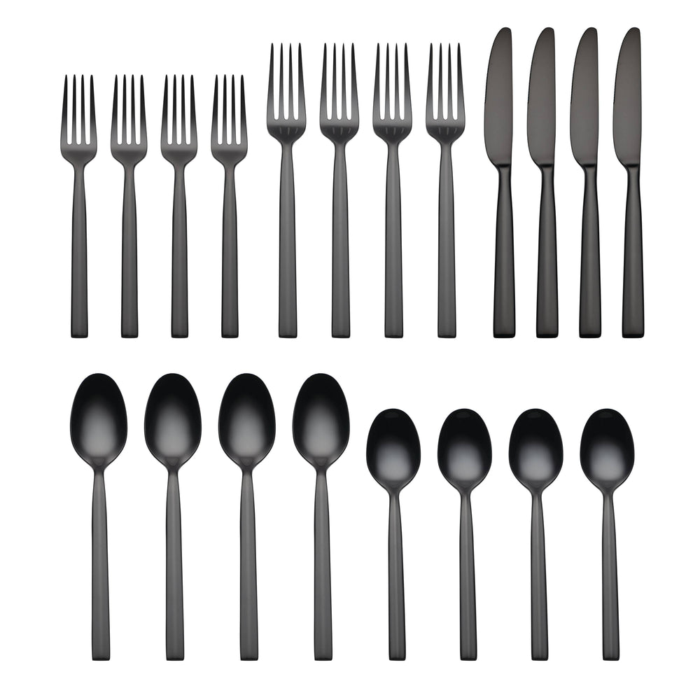 Lenox Cambridge Aero Black Mirror 20-Piece Flatware Set NO COLOR METAL 519420DS