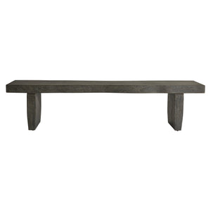 Bernhardt Bernhardt Luca Live-Edge Bench With Carbonized Suar Top, Smoked Truffle Finish — 76" Stylish Accent 313508