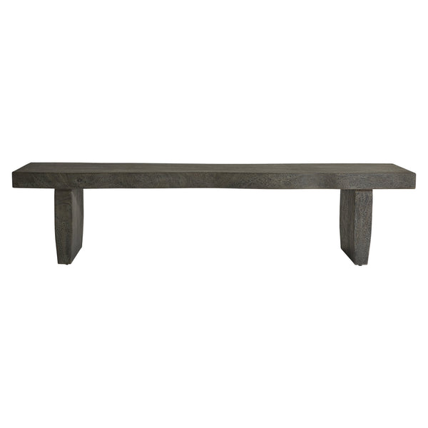 Bernhardt Bernhardt Luca Live-Edge Bench With Carbonized Suar Top, Smoked Truffle Finish — 76" Stylish Accent 313508