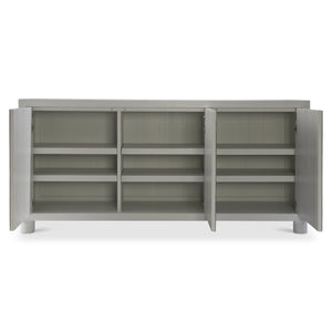 Bernhardt Bernhardt Slater Buffet With Azucar Pine & Silver Cloud Pebbled Metal Overlays, Soft-Close Doors 338132
