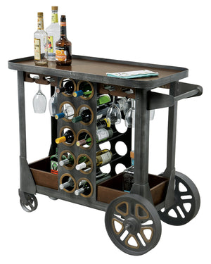 Hekman Furniture 695326 Floyd Wine & Bar Cart - Rustic Elegance With Ample Storage For Stylish Entertaining Moments  Floyd Wine & Bar Cart 695326