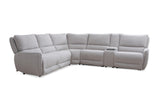 Parker House Parker Living Stellar - Bloke Cotton 6 Piece Modular Power Reclining Sectional with Power Adjustable Headrests Bloke Cotton 96% Polyester, 4% Acrylic (W) MSTR-PACK6A(H)-BLCT