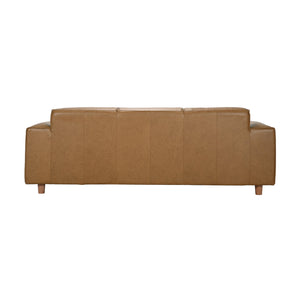 Porter Designs Porter Nerio Top-grain Leather Sofa In Luxurious Camel Brown - Modern Design & Comfort For Living Spaces Brown Leather 02-204-01-6587