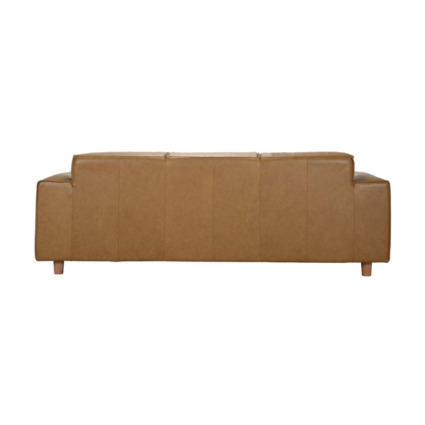Porter Designs Porter Nerio Top-grain Leather Sofa In Luxurious Camel Brown - Modern Design & Comfort For Living Spaces Brown Leather 02-204-01-6587