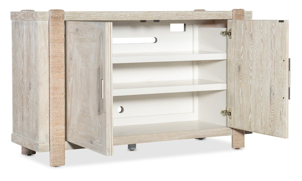 Hooker Furniture Commerce Seaside Buffet With Oak Veneers, Rope-Wrapped Legs, Creamy Interior & Soft-Close Doors 7228-75013-80