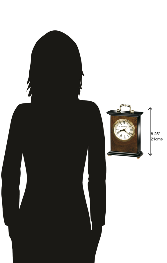 Hekman Furniture 645577 Berkley Table Clock - Elegant Walnut Finish, Quiet Quartz Movement, Classic Roman Numerals  Berkley Tabletop Clock 645577