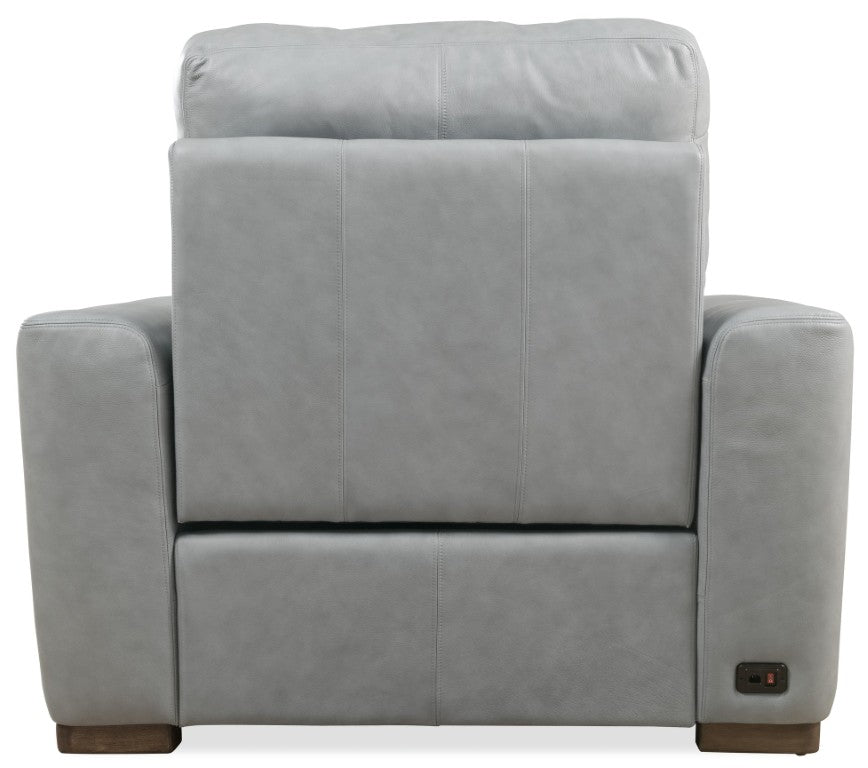Hooker Furniture Optimus Semi-Aniline Leather Small Power Recliner With Independent Power Headrest, Compact Luxury Comfort SS925-PH1-094-S