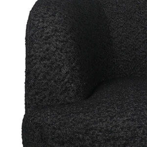 English Elm Christopher Knight Home® - Swivel Upholstered Accent Chair with Plush Fabric Comfort and 360° Rotation for Living Rooms Black 74240.00BLKBCL