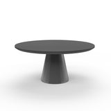 Pedestal Dining Table, Dark Gray Finish SW6203-DRDT63 Sunset West