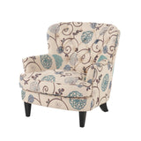 Christopher Knight Home® - Noble House - Tafton White And Blue Floral Fabric Club Chair