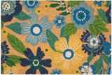 WGT47 Vibrant Floral Eco-Friendly Doormat from Waverly Greetings Collection for Your Home Entryway