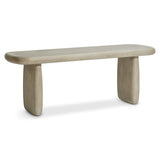 Arcadia Bench with Oak Seat and Textured Resin Legs, 54