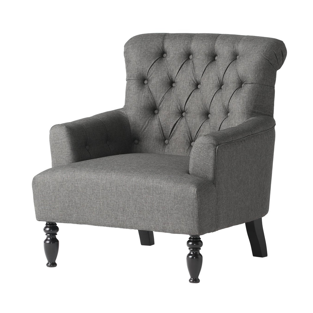 English Elm Christopher Knight Home® - CLUB CHAIR Dark Gray Fabric Accent Chair — Plush Deep Seat, Sturdy Frame, Modern Living Room Style 57752.00DGAY