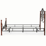 Homelegance By Top-Line Henri Graceful Scroll Bronze Iron Bed Cherry Iron